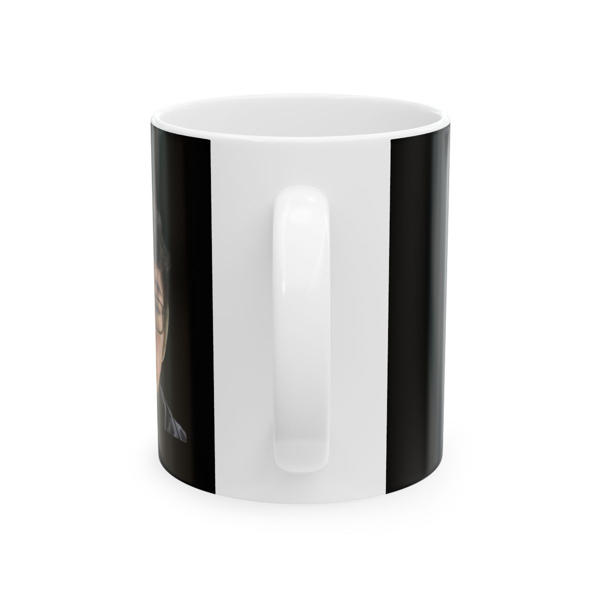 Monochrome Portrait Mug | Black Background Ceramic Mug | AsianJeff - alternate angle 2, merchandise