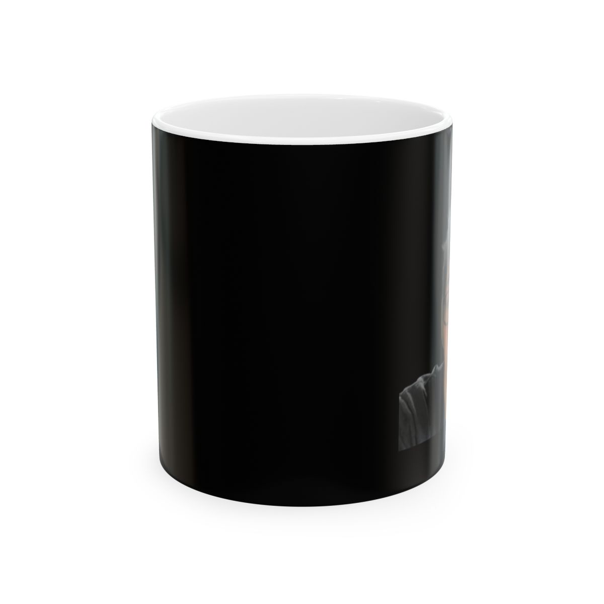 Monochrome Portrait Mug | Black Background Ceramic Mug | AsianJeff - alternate angle 1, merchandise