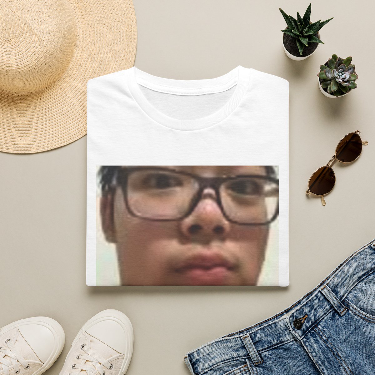 Close-Up Face Meme T-Shirt | Funny Viral Selfie Shirt | AsianJeff